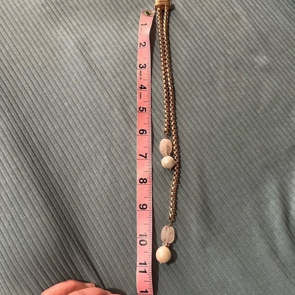 White House Black Market Rose Gold Lariat Necklace - Picture 7 of 7